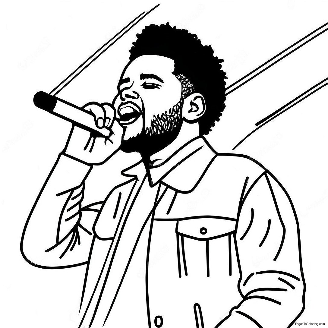 The Weeknd Performing On Stage Coloring Page 24664 19964