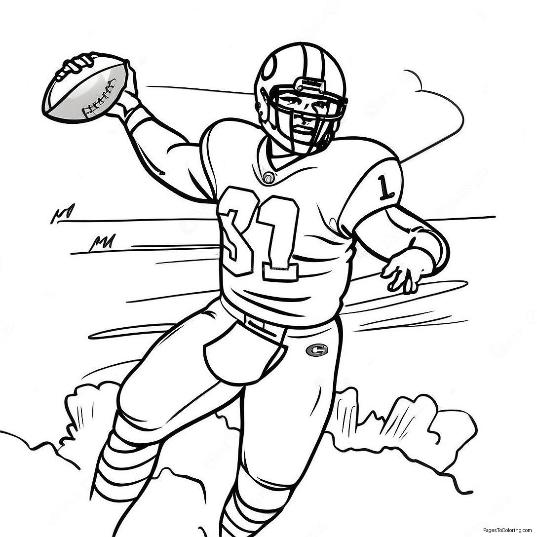 Tua Tagovailoa In Action Coloring Page 45313 36326