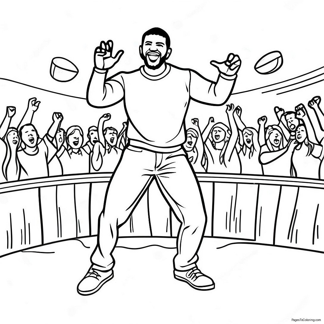 Usher Dancing On Stage Coloring Page 51093 40913