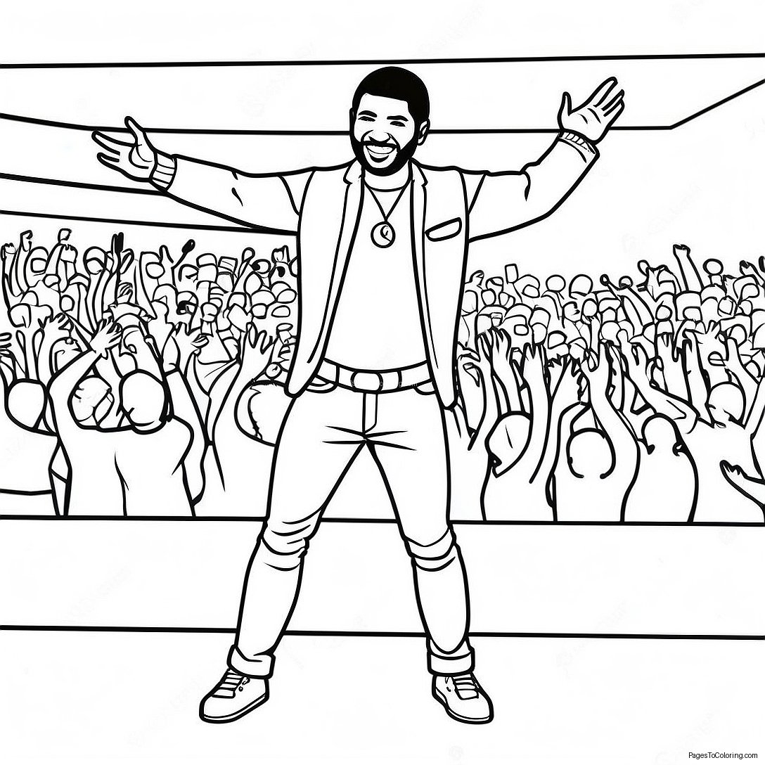 Usher Dancing On Stage Coloring Page 51093 40914