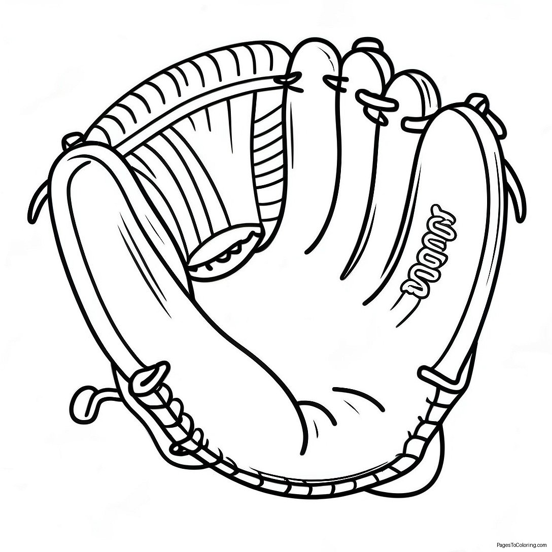 Vintage Baseball Glove Coloring Page 51853 41513