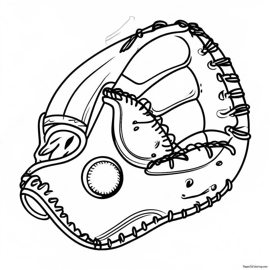 Vintage Baseball Glove Coloring Page 51853 41514