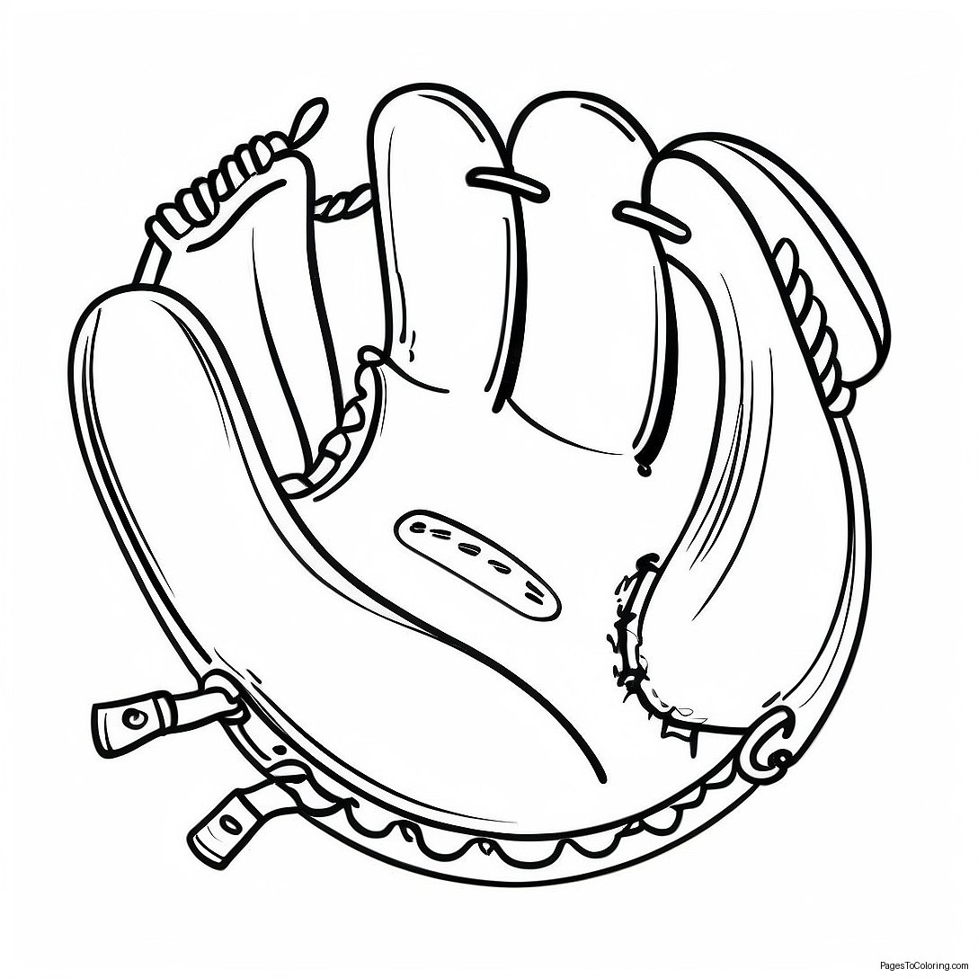 Vintage Baseball Glove Coloring Page 51853 41515