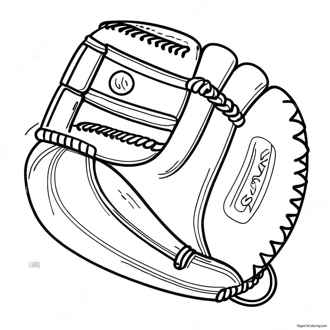Vintage Baseball Glove Coloring Page 51853 41516