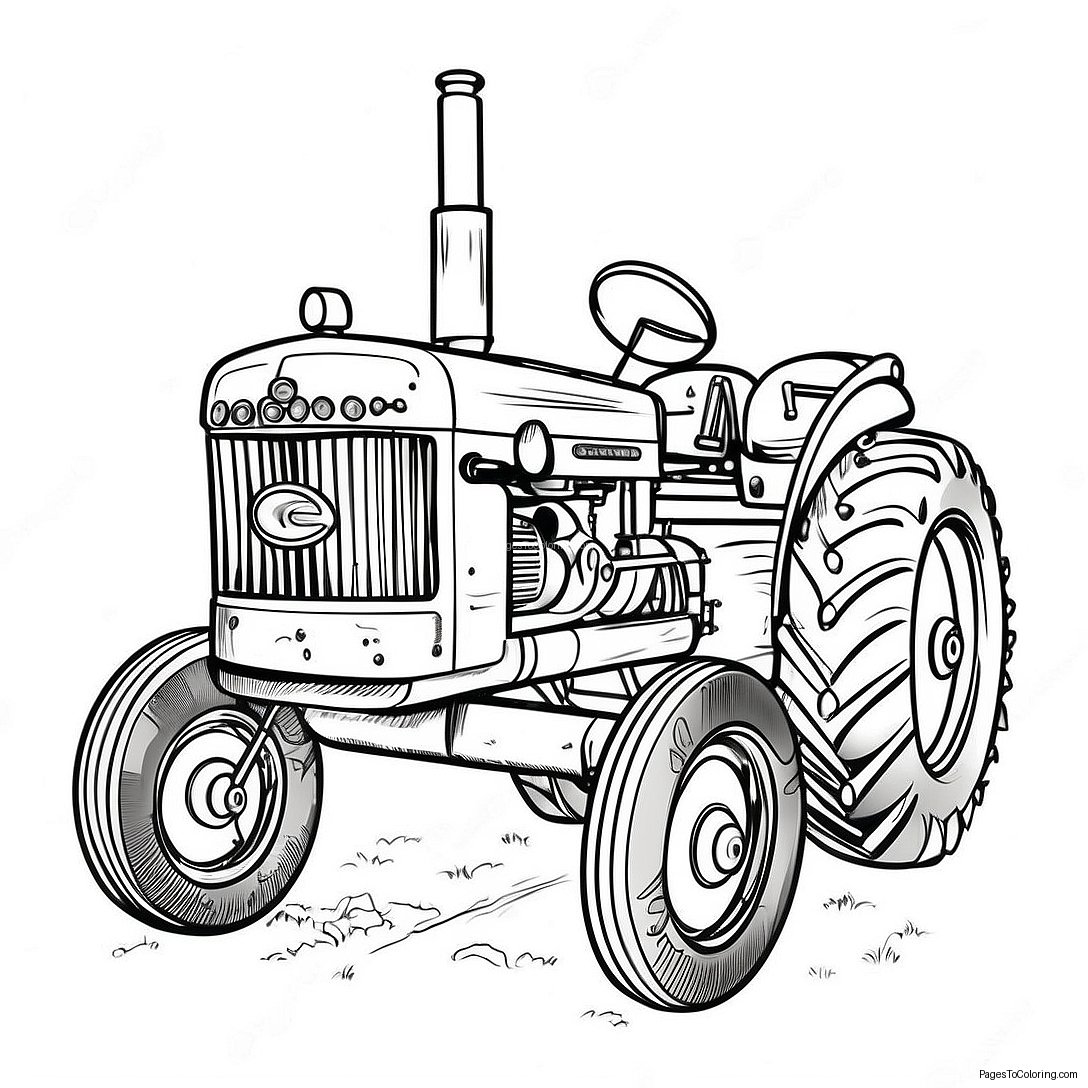 Vintage Case Tractor Coloring Page 16922 13814