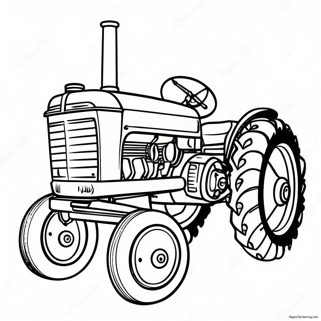Vintage Case Tractor Coloring Page 16922 13815