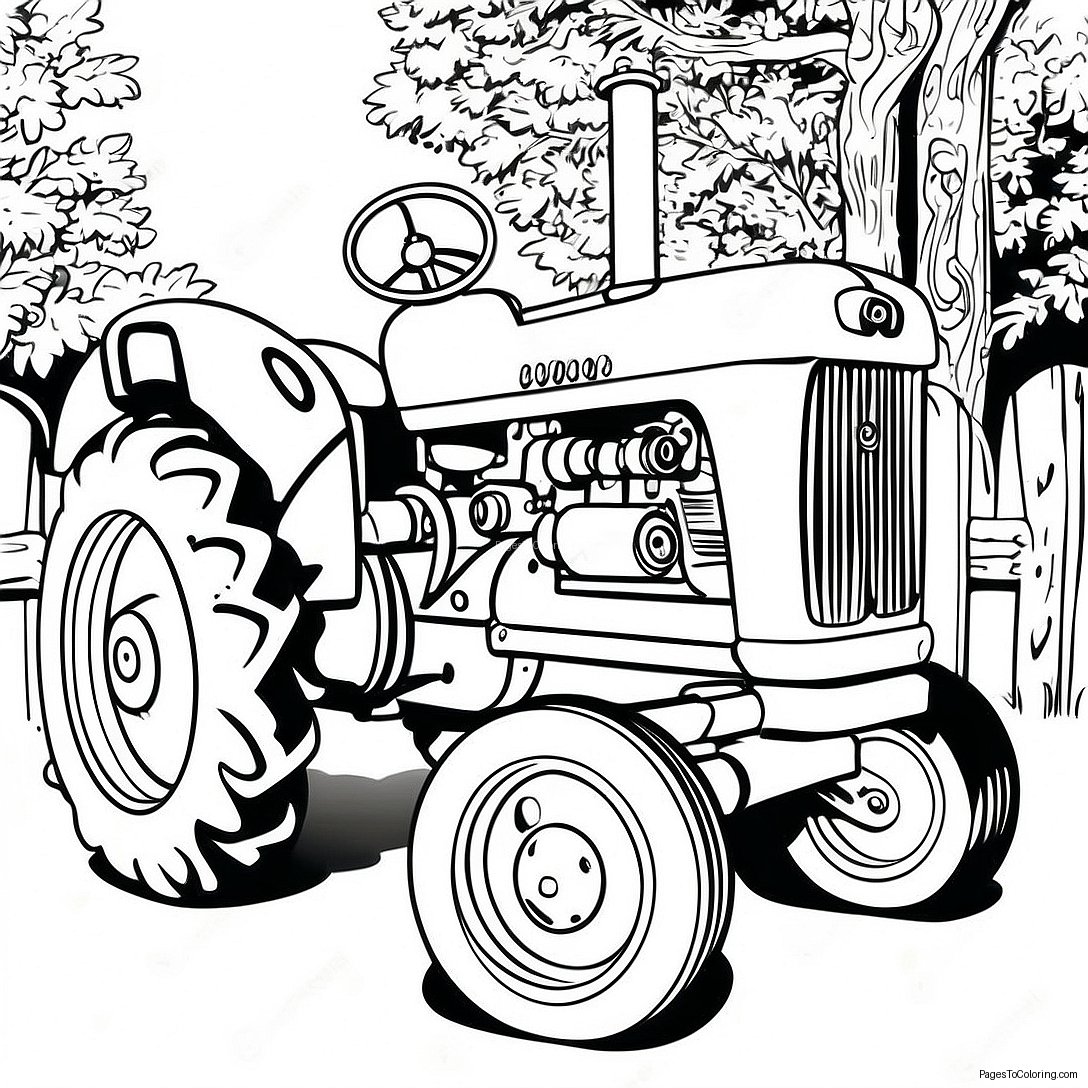 Vintage Case Tractor Coloring Page 16922 13816