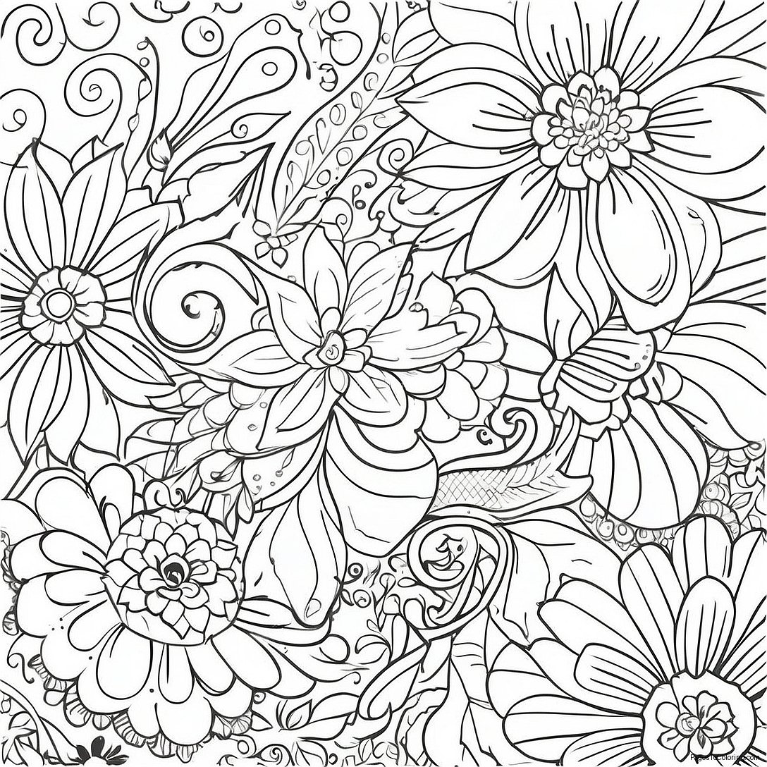 Vintage Floral Patterns Coloring Page 1461 1278