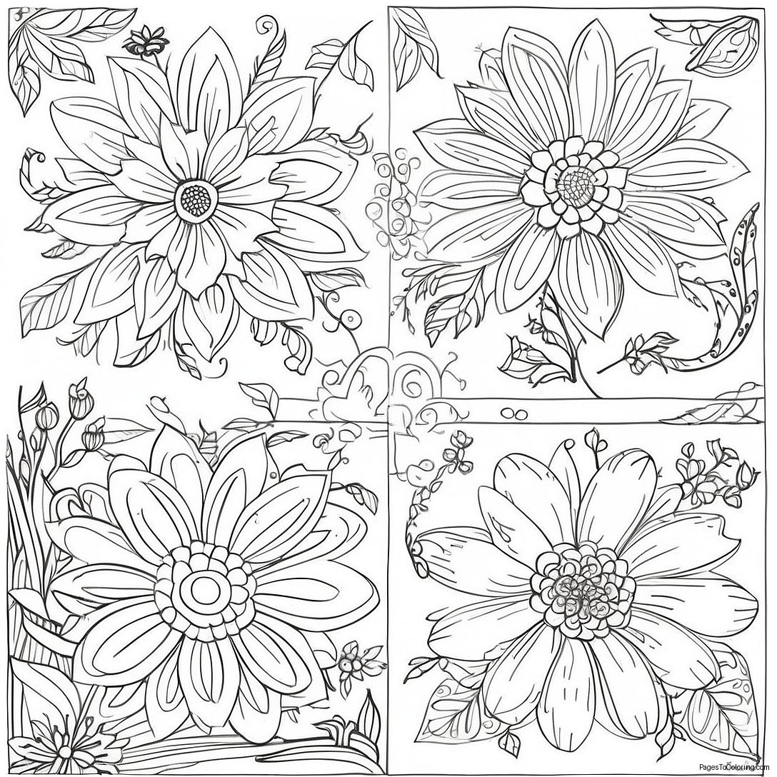 Vintage Floral Patterns Coloring Page 1461 1279