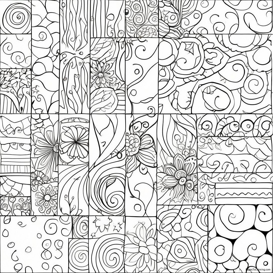 Vintage Grunge Textures Coloring Page 3862 3181