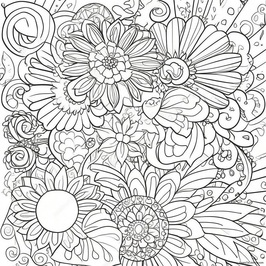 Vintage Grunge Textures Coloring Page 3862 3182