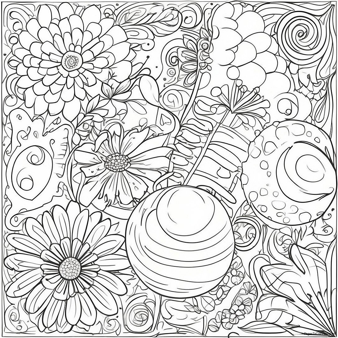 Vintage Grunge Textures Coloring Page 3862 3183