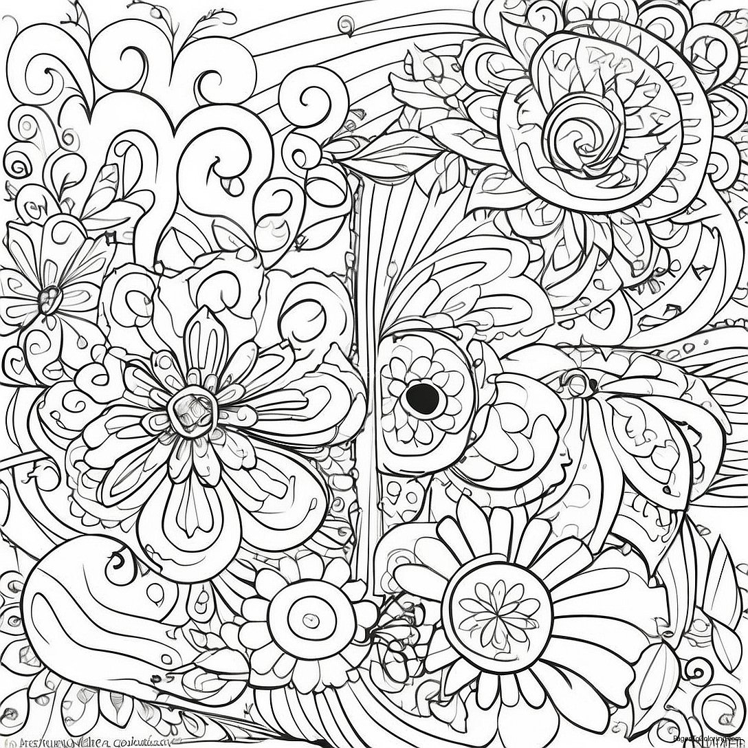 Vintage Grunge Textures Coloring Page 3862 3184