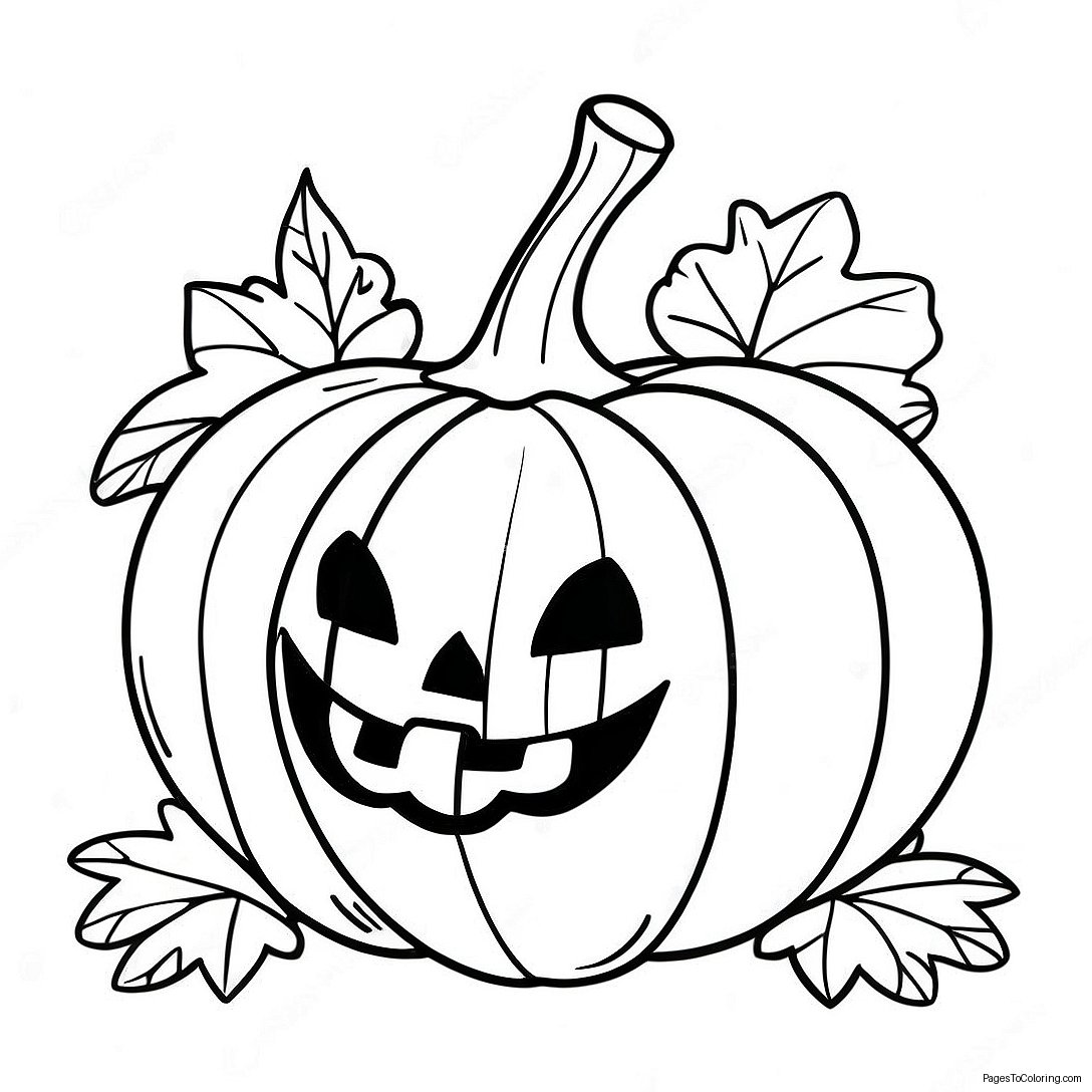 Vintage Halloween Pumpkin Coloring Page 15451 12641