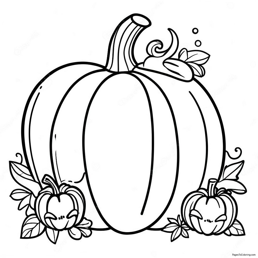 Vintage Halloween Pumpkin Coloring Page 15451 12642