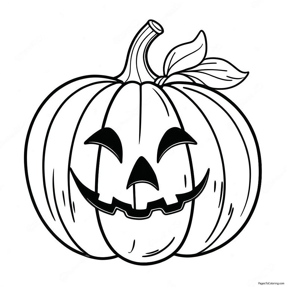Vintage Halloween Pumpkin Coloring Page 15451 12644