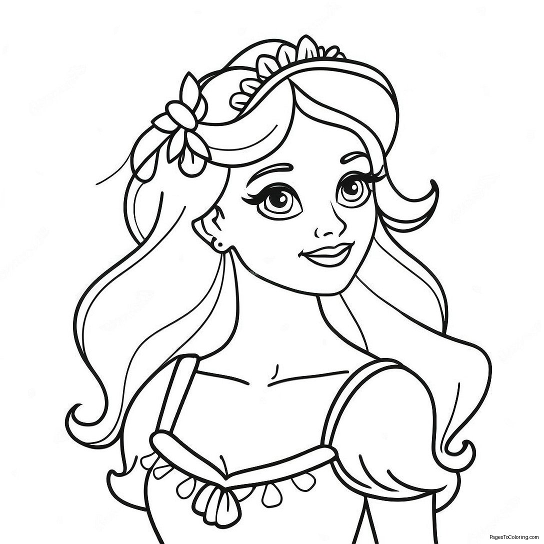 Vintage Hipster Disney Princess Coloring Page 26994 21798