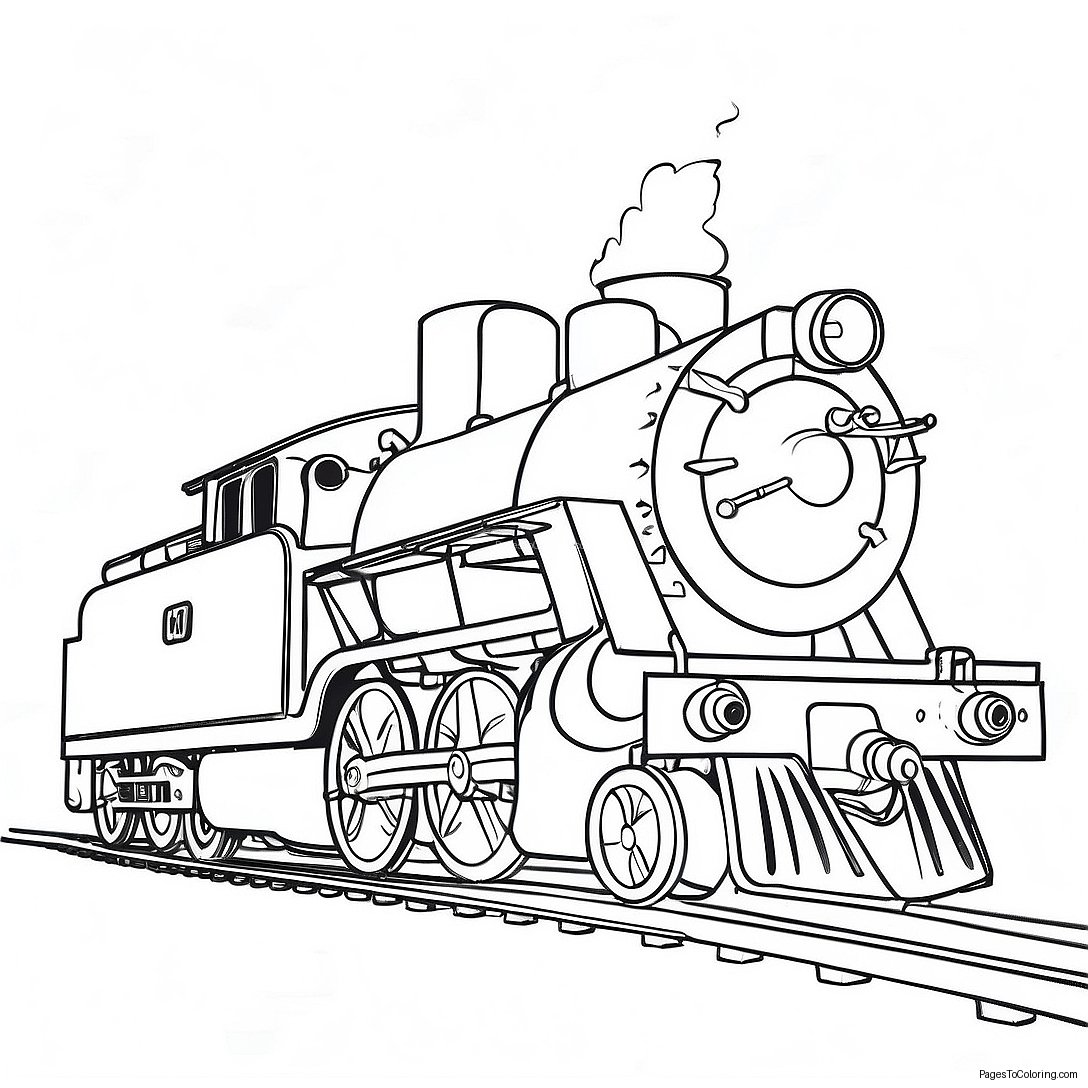 Vintage Locomotive Coloring Page 37543 30186