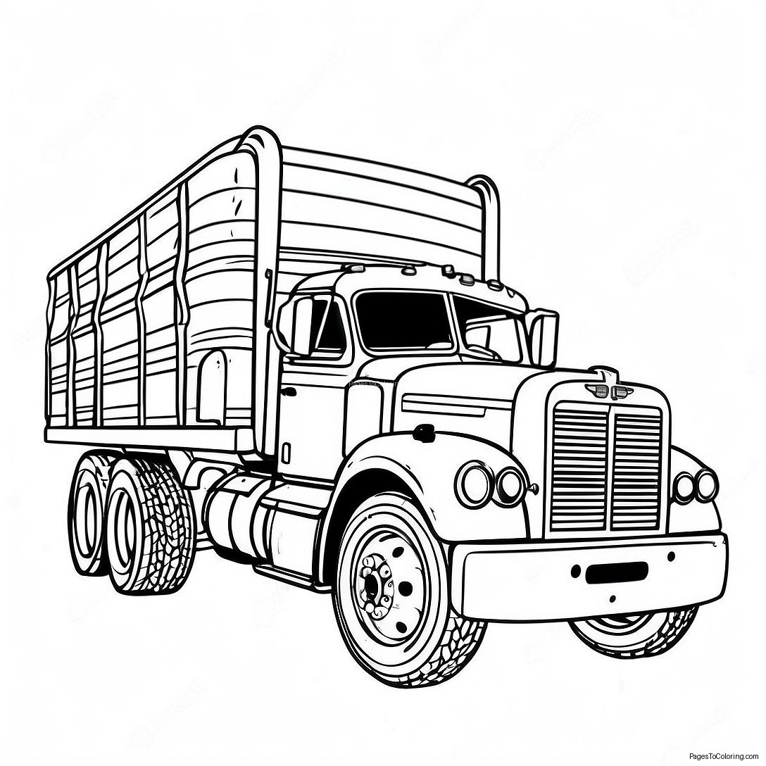 Vintage Mack Truck Coloring Page 69583 55906