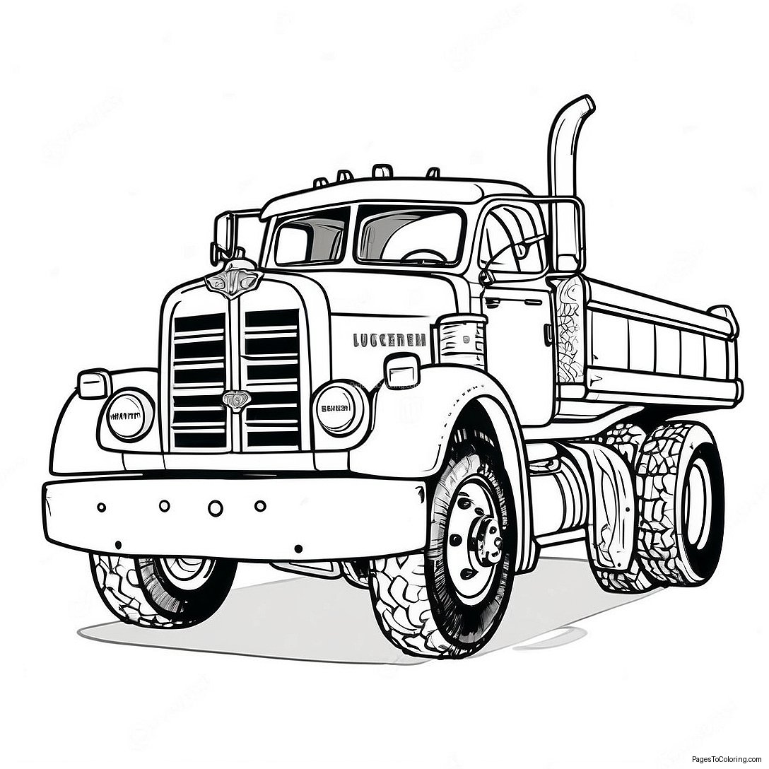 Vintage Mack Truck Coloring Page 69583 55908