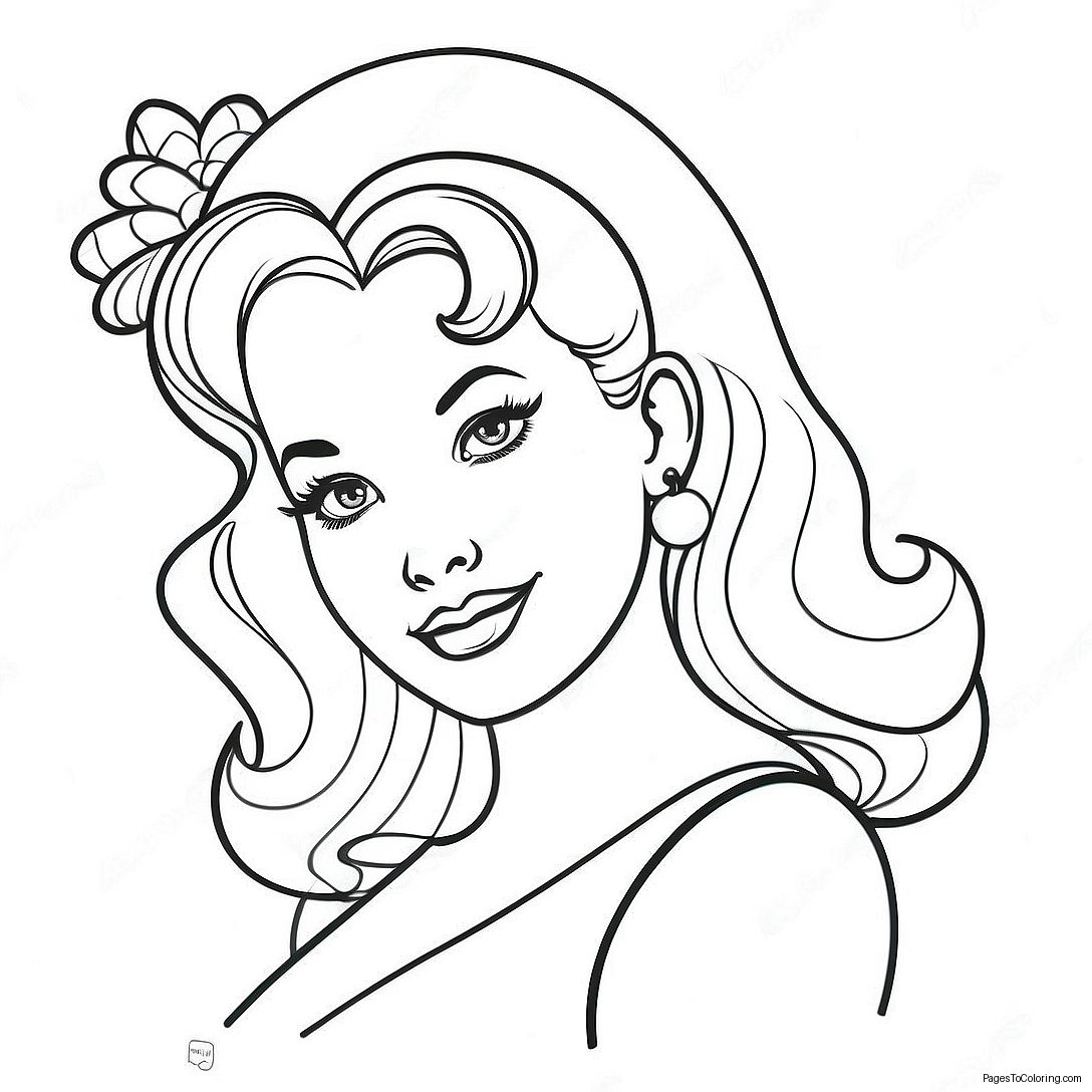 Vintage Pin Up Girl Coloring Page 49933 39988