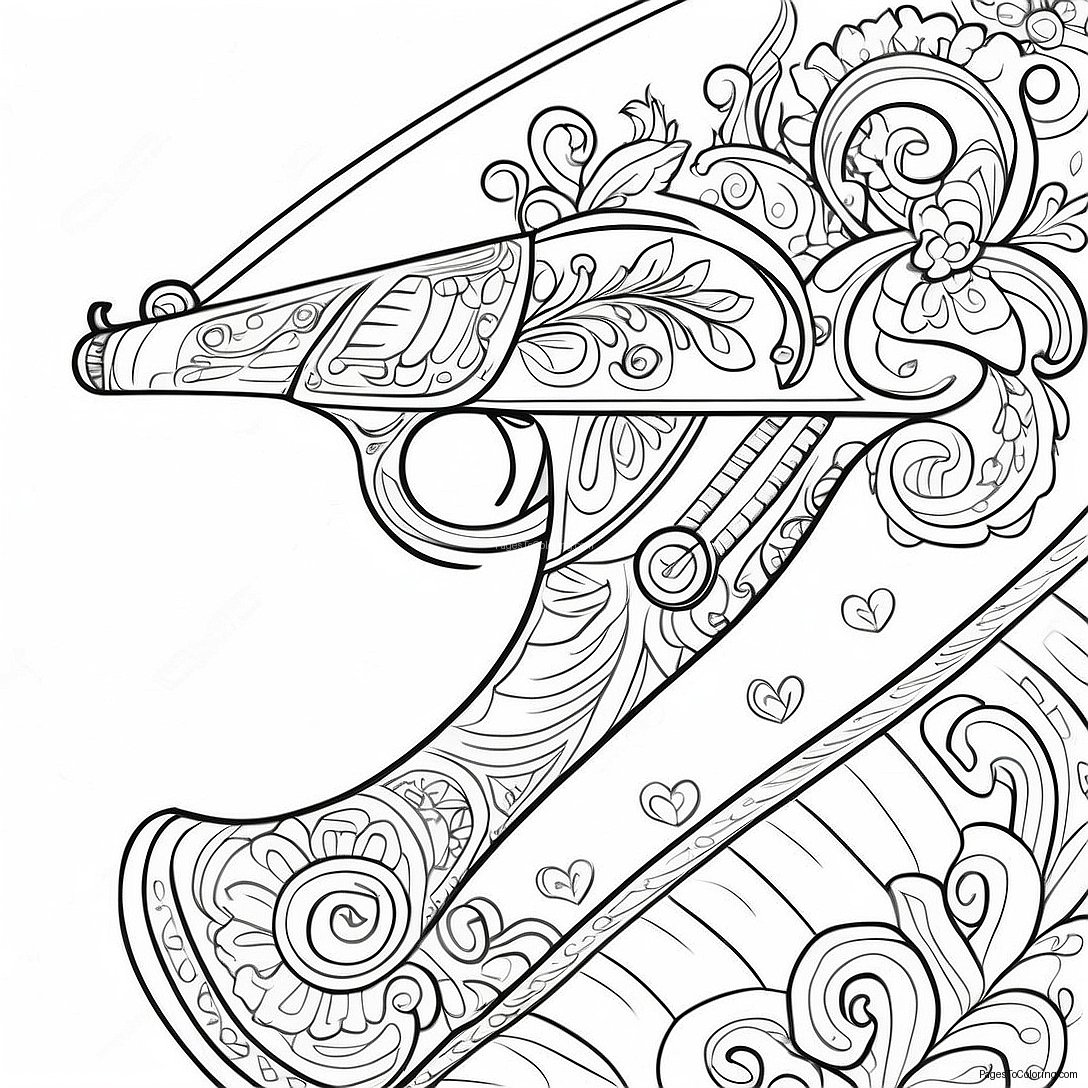 Vintage Shotgun Coloring Page 48303 38705