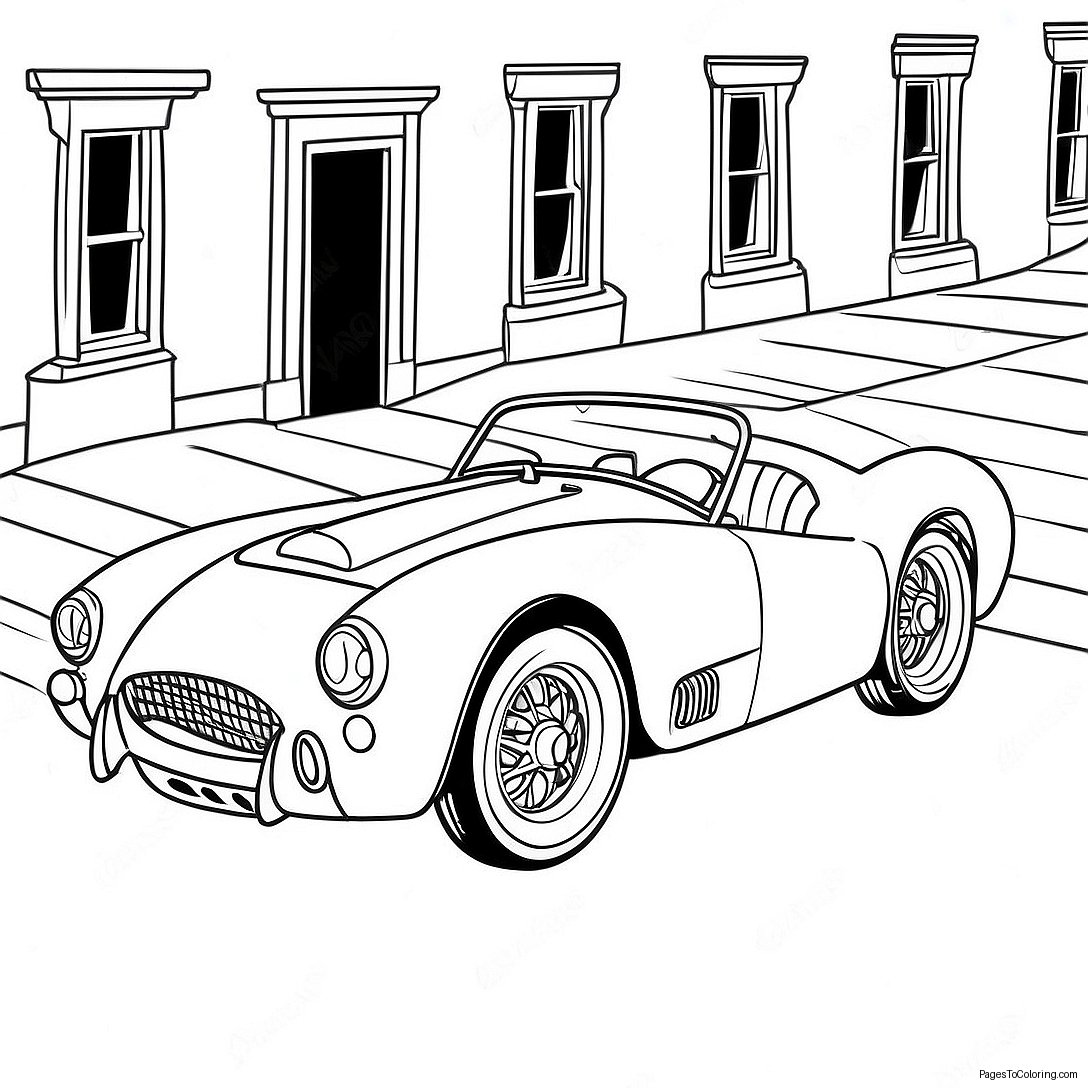 Vintage Sports Car Coloring Page 38303 30796
