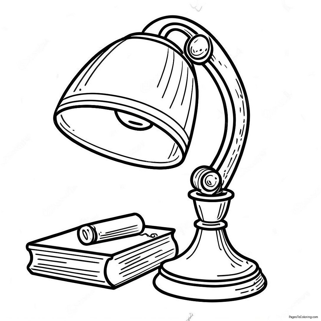 Vintage Table Lamp Coloring Page 46703 37429