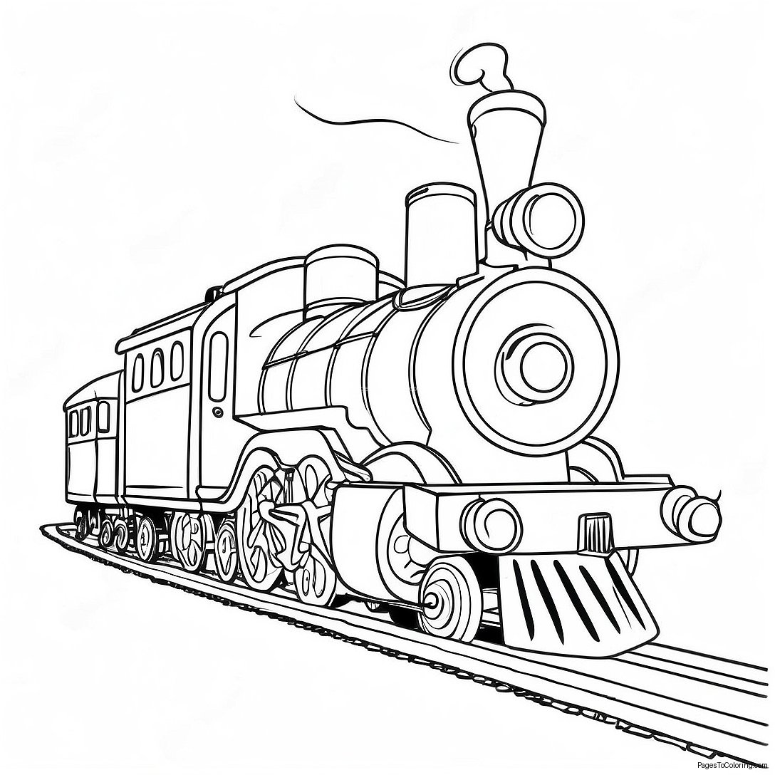 Vintage Toy Train Coloring Page 73763 59242