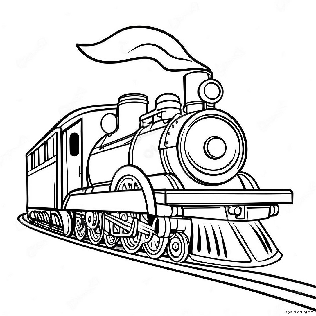 Vintage Toy Train Coloring Page 73763 59243