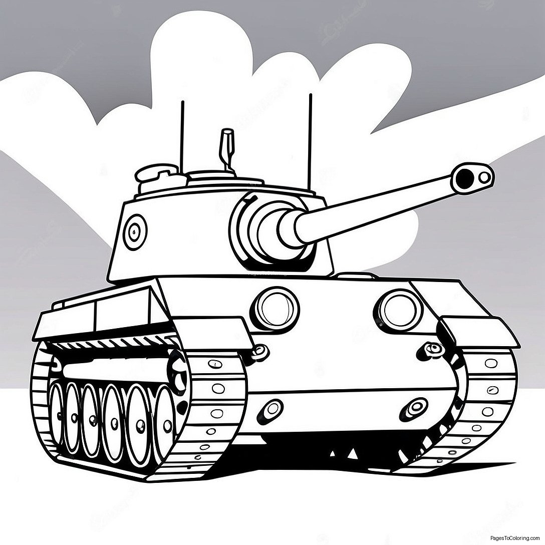 Vintage Ww2 Tank Coloring Page 20674 16794