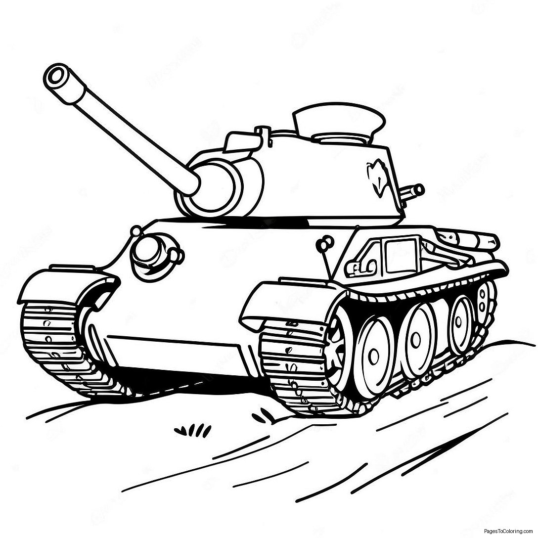 Vintage Ww2 Tank Coloring Page 20674 16795