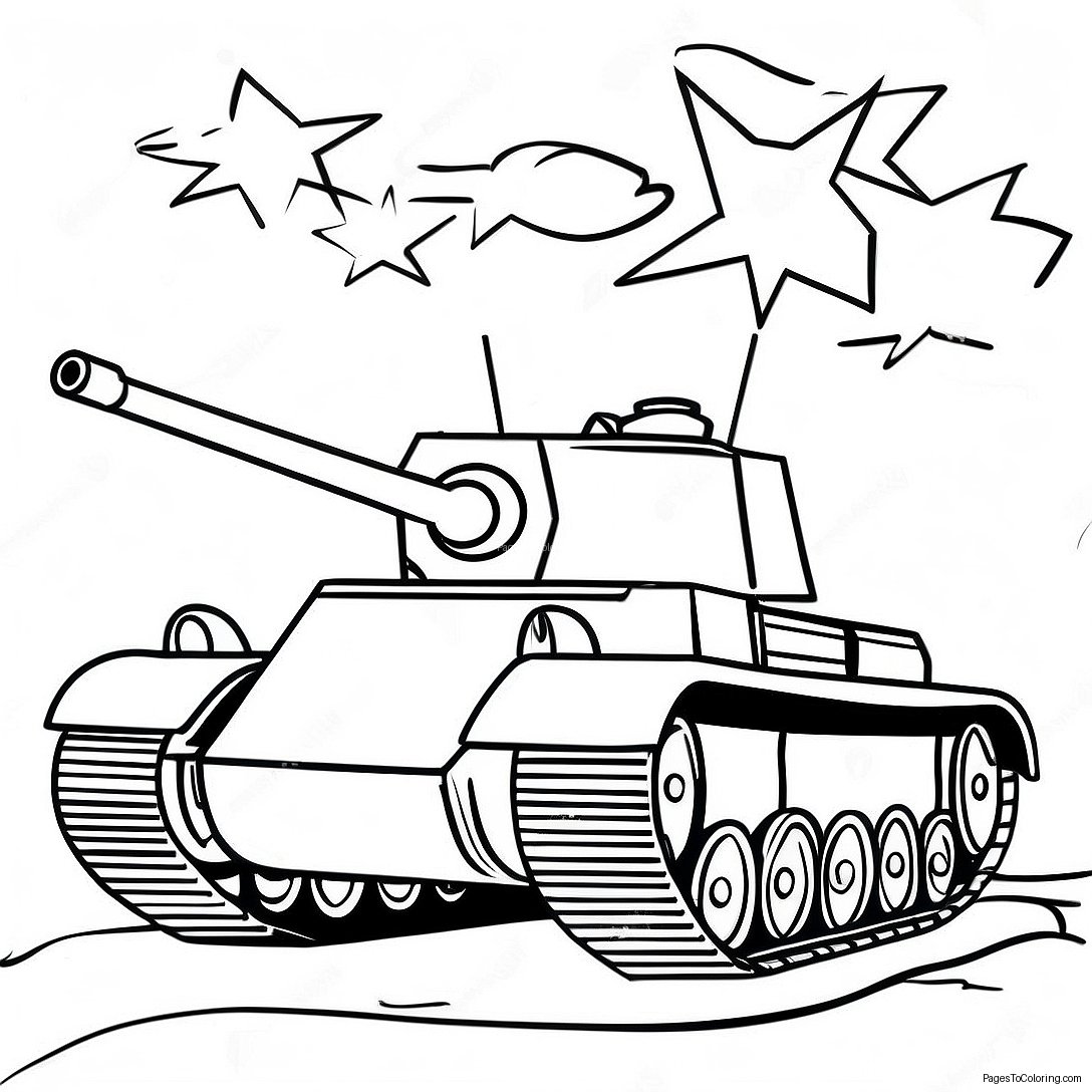 Vintage Ww2 Tank Coloring Page 20674 16796