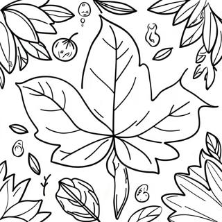 Fall Leaf Coloring Page 10011-8326