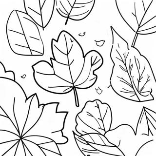 Colorful Fall Leaves Coloring Page 10012-8322