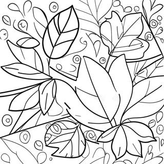 Colorful Fall Leaves Coloring Page 10012-8323