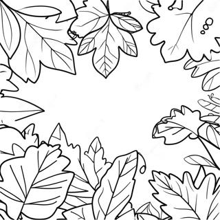 Colorful Fall Leaves Coloring Page 10012-8324