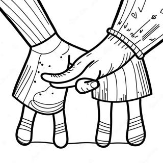 Daughter And Father Holding Hands Coloring Page 10021-8332