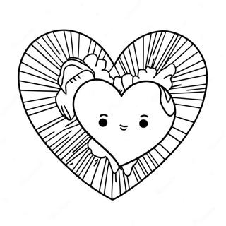 Broken Heart With Band Aid Coloring Page 10031-8338