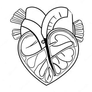 Broken Heart With Band Aid Coloring Page 10031-8339