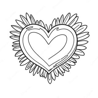 Sad Broken Heart Coloring Page 10032-8341