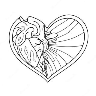 Sad Broken Heart Coloring Page 10032-8343