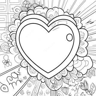 Sad Broken Heart Coloring Page 10032-8344