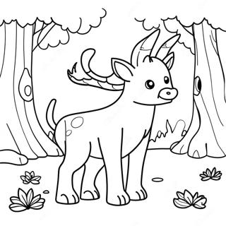 Magical Forest Creatures Coloring Page 10052-8357