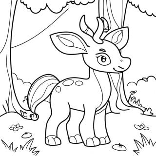 Magical Forest Creatures Coloring Page 10052-8358