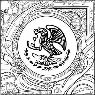 Mexican Flag Coloring Page 10071-8378