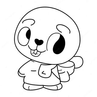 Cute Sans Character Coloring Page 10082-8381