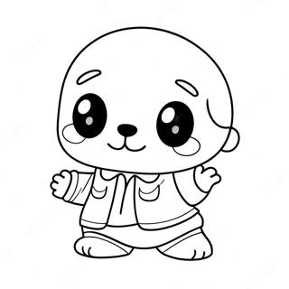 Cute Sans Character Coloring Page 10082-8382