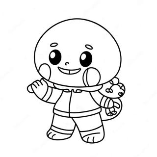 Cute Sans Character Coloring Page 10082-8383