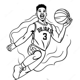 Giannis Dunking A Basketball Coloring Page 10092-8389